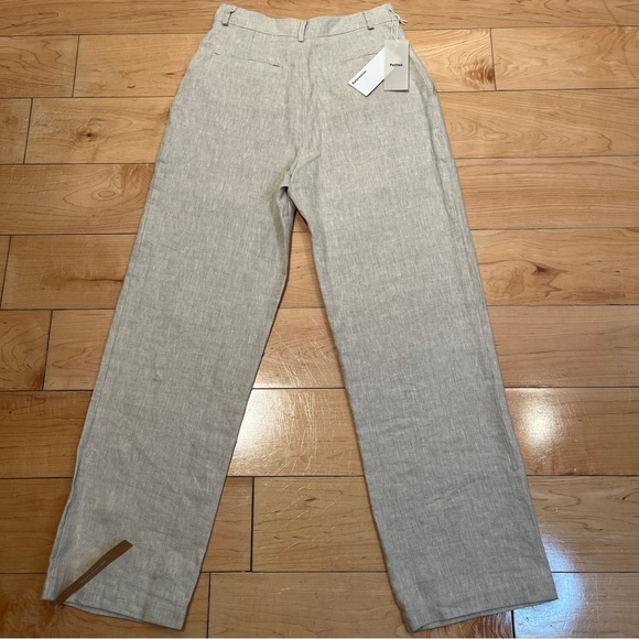 REFORMATION Petite 00P Vesta Oatmeal Linen Pants NEW - Picture 11 of 16